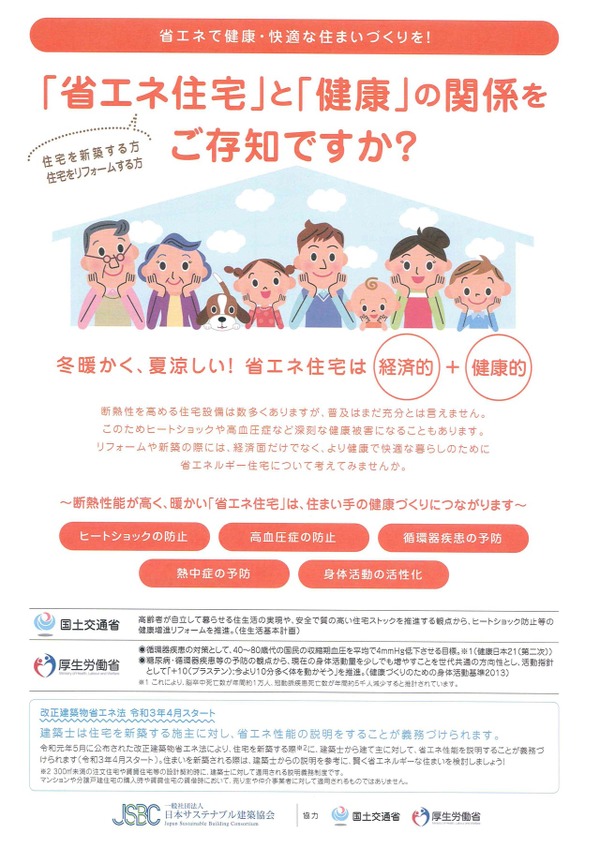 省エネリフォームで健康住宅