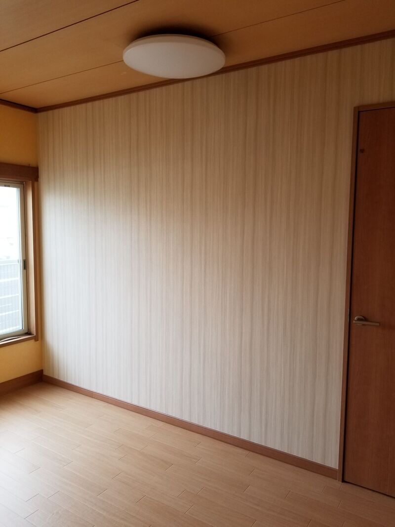 after
新設した壁
この後ろ側が収納部分になっています。