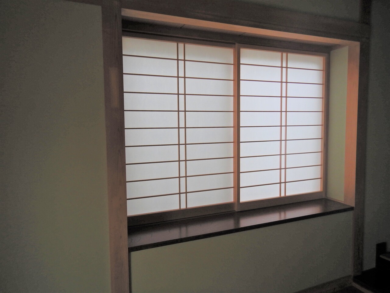 after　建具を作り替え、京壁も塗り替え 柱や長押も磨きなおしました